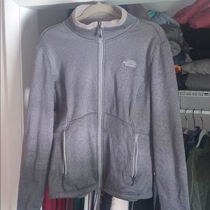 Gray North Face jacket